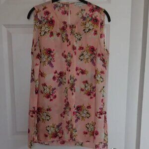 Lex & Madison Floral Polyester Sleeveless Top Large